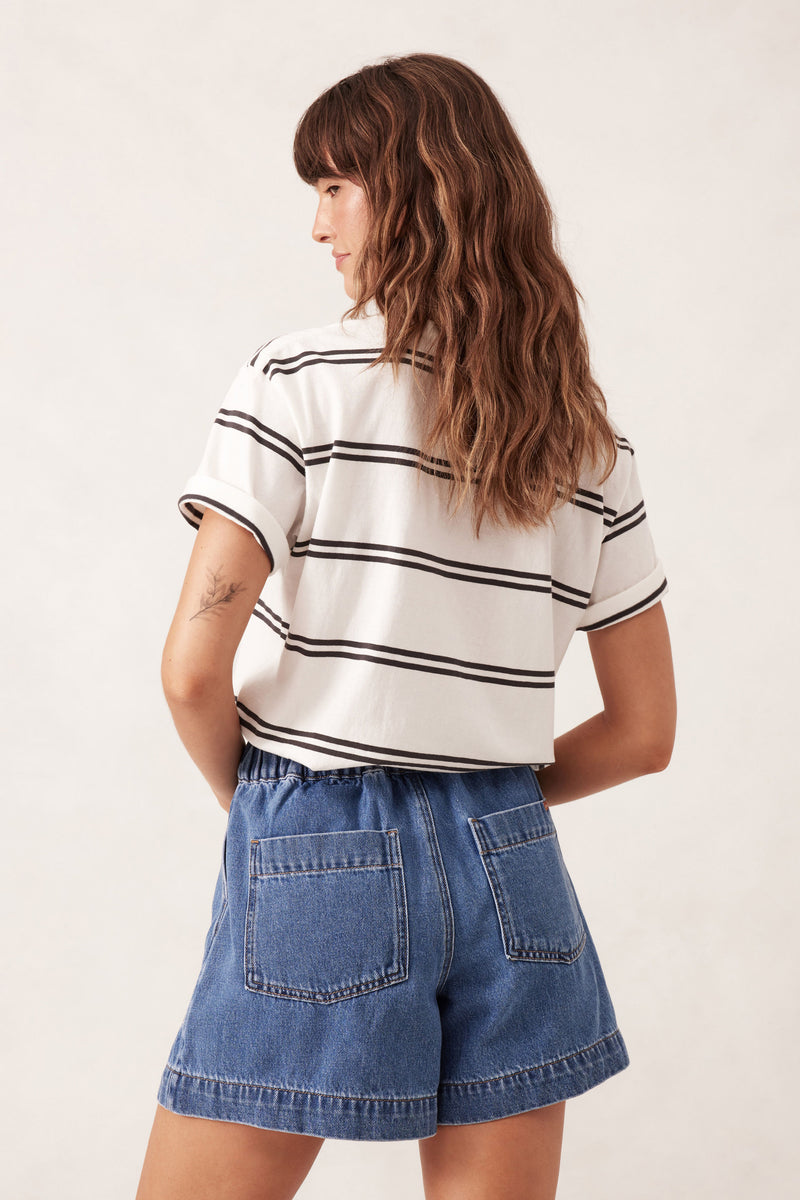 Darcy Relaxed Everyday Short- Washed Indigo