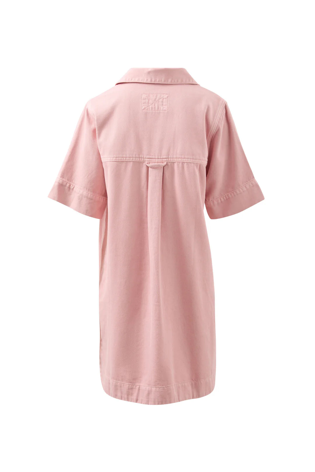 Sammy Relaxed Shirt Dress- Washed Pink