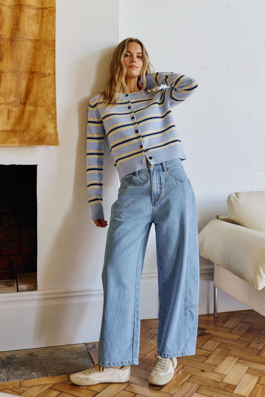 Demi Barrel Leg Jean - Vintage Blue