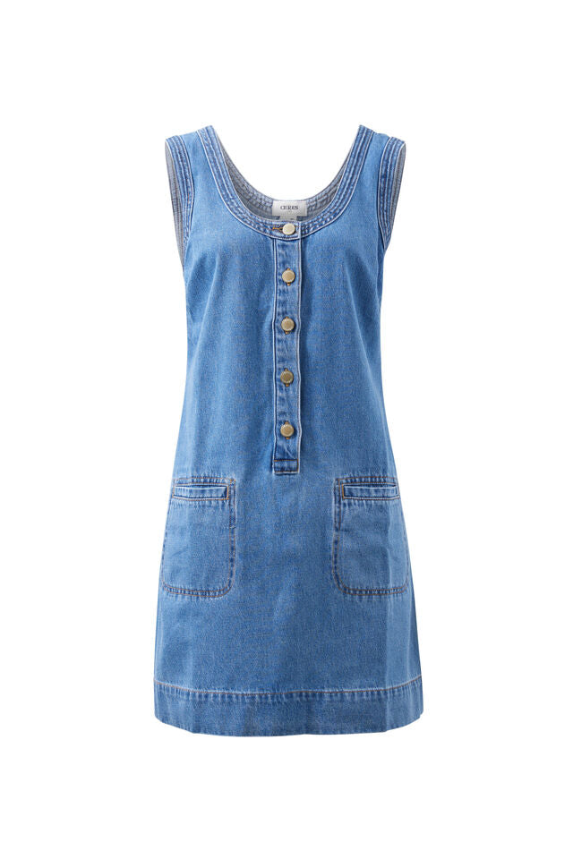 Sunny Denim Tank Dress Vintage BLue