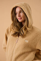 Sherpa Hooded Jacket - Macadamia
