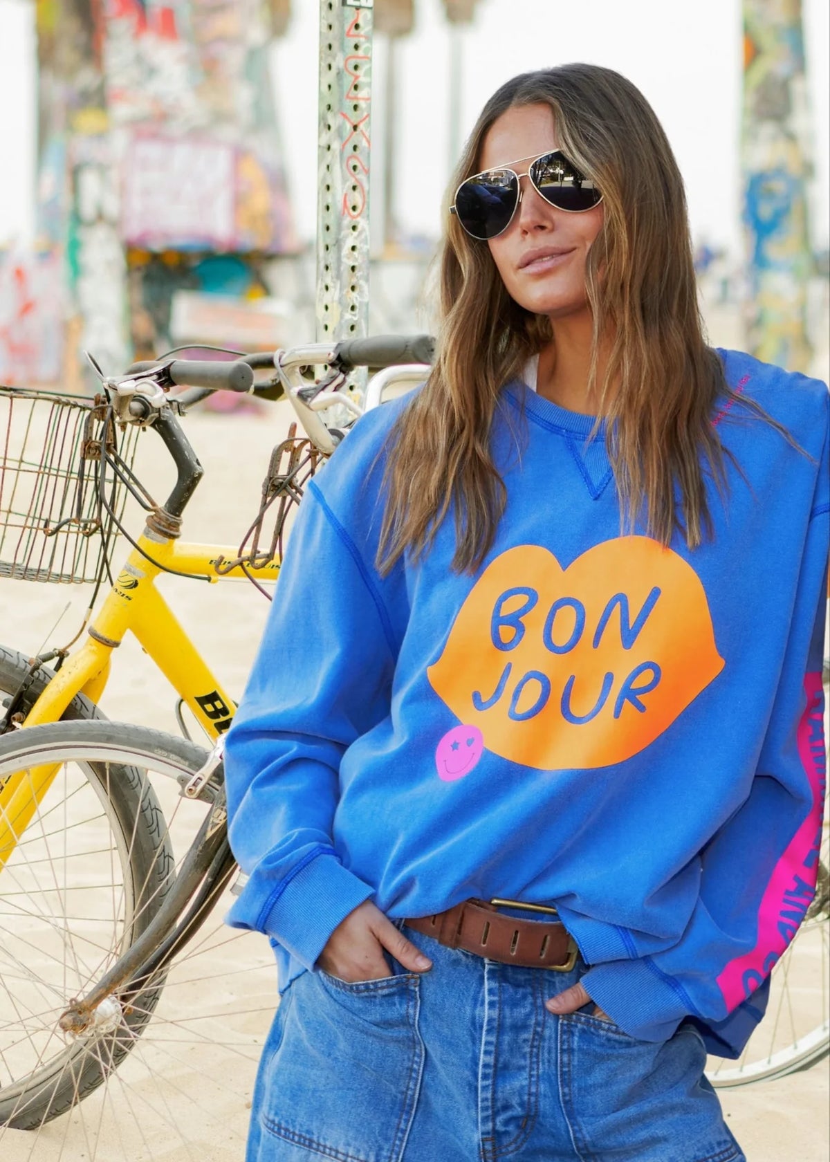Bonjour Washed Blue Sweat / Ocean Blue