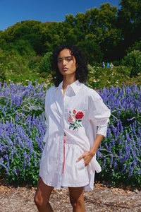 Buddy Shirt- Baby Rose Stripe