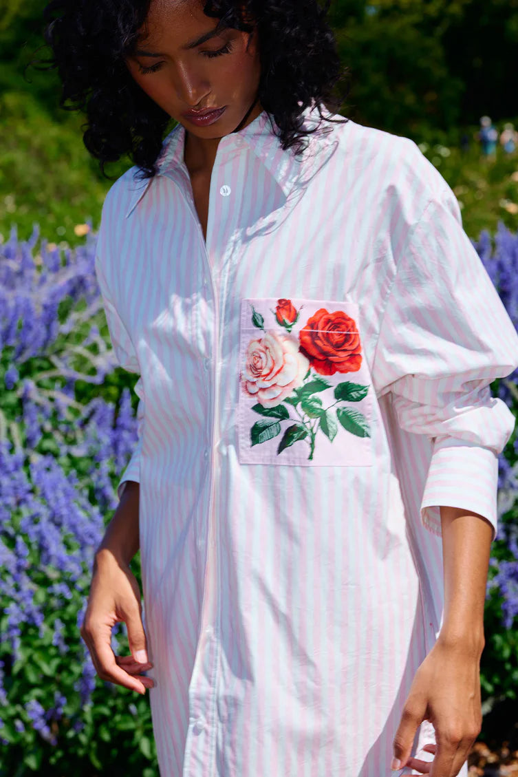 Buddy Shirt- Baby Rose Stripe