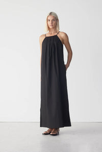 Sidonie Dress / Black Poplin
