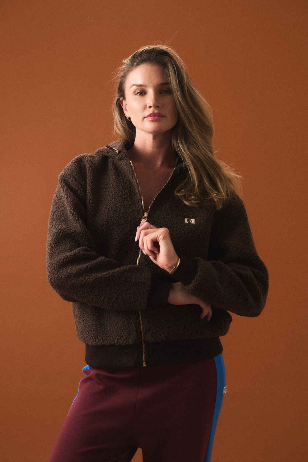 Sherpa Hooded Jacket - Dark Chocolate