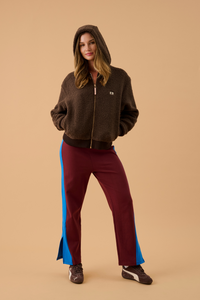 Sherpa Hooded Jacket - Dark Chocolate