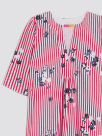 Ame Red Stripe with Sequins Dress