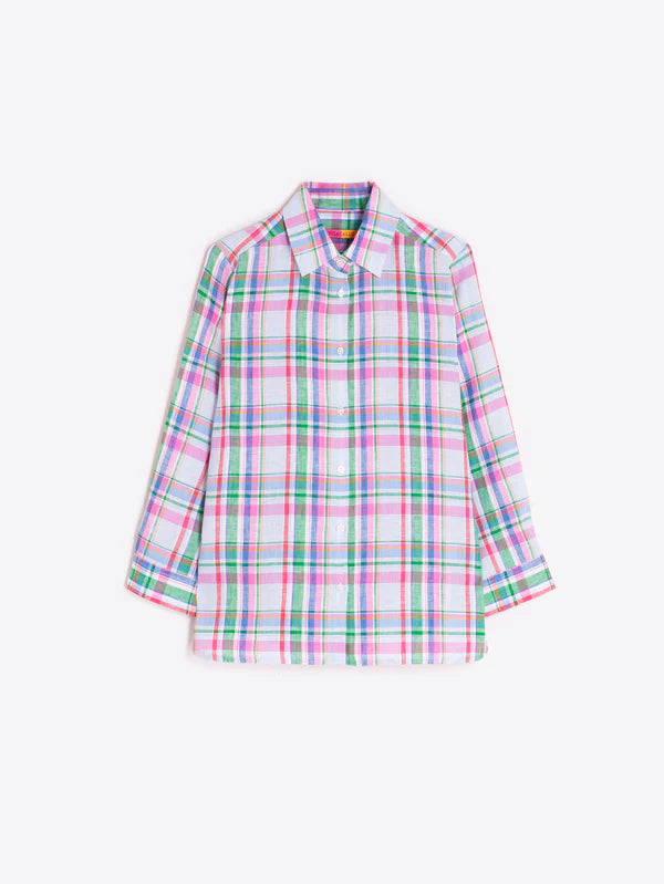 Poline Multicolour Check Linen Shirt