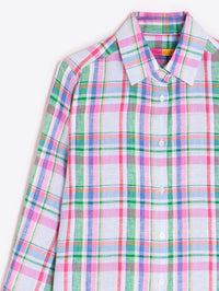 Poline Multicolour Check Linen Shirt