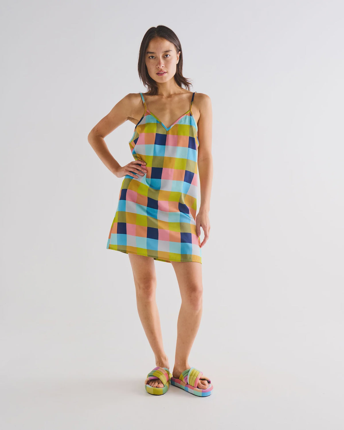 Florida Tartan Satin Nightie