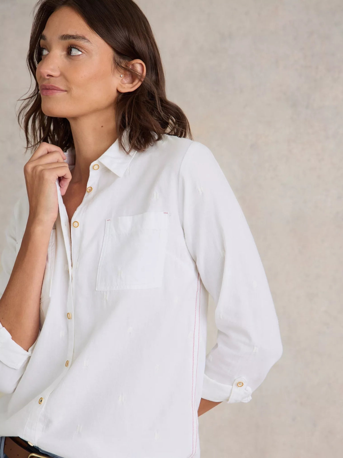 Sophie Organic Cotton Shirt- Pale Ivory