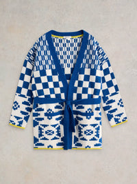 Geo Mix Cardi / Blue Multi