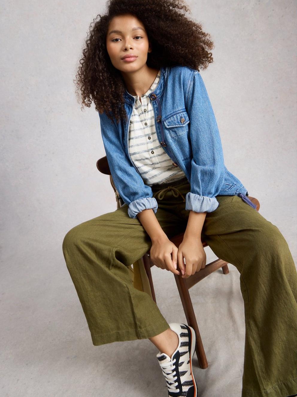 Ally Linen Wide Leg Trouser