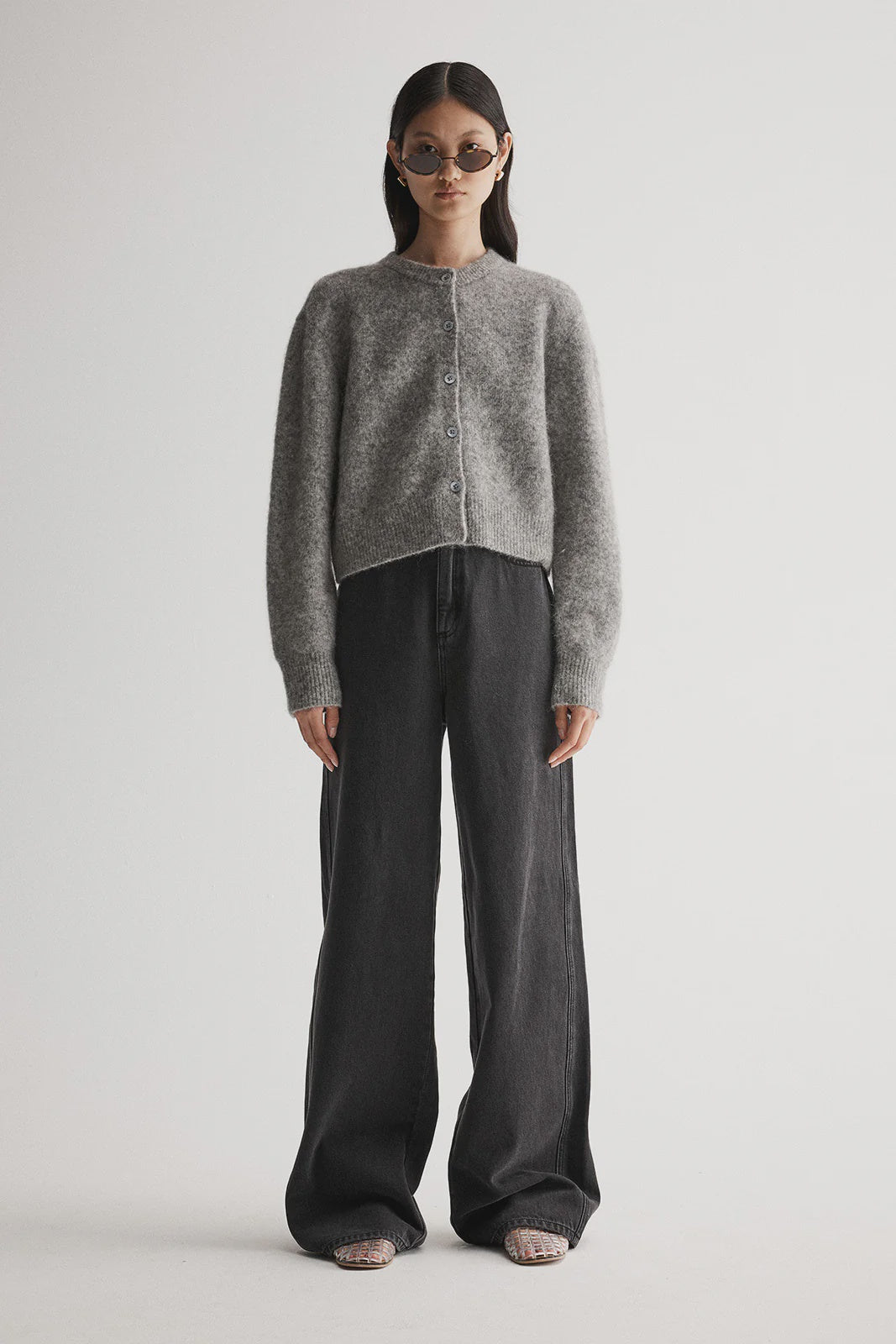 Abigail Knit Cardigan / Grey Marle