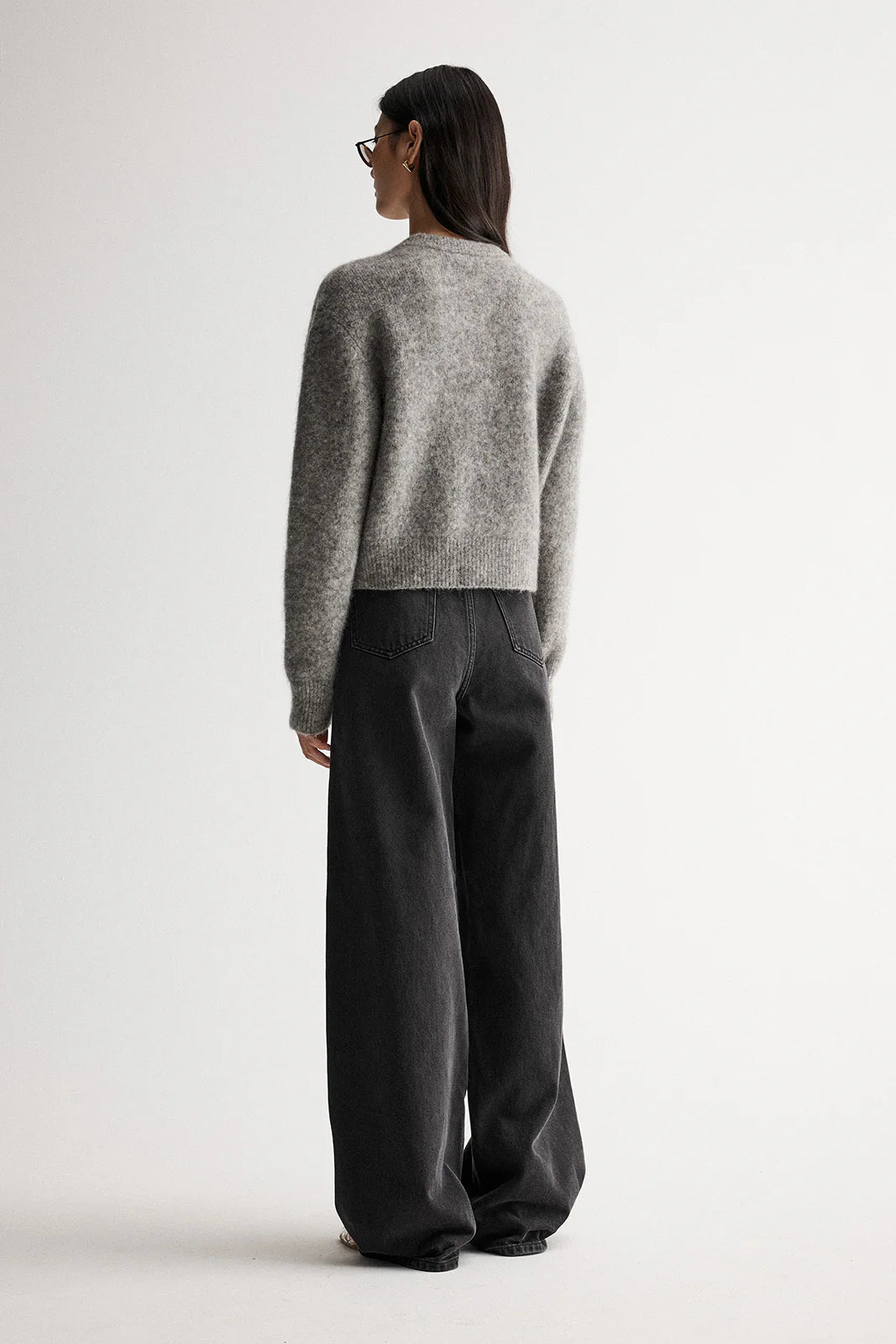 Abigail Knit Cardigan / Grey Marle