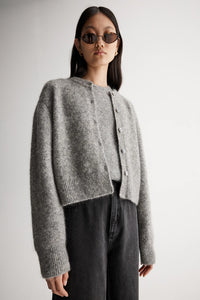 Abigail Knit Cardigan / Grey Marle