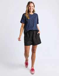 Festive Spot Tee- Navy