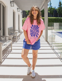 Camelia Tee- Chateau Rose