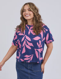 Mimosa Tee- Blue Depth