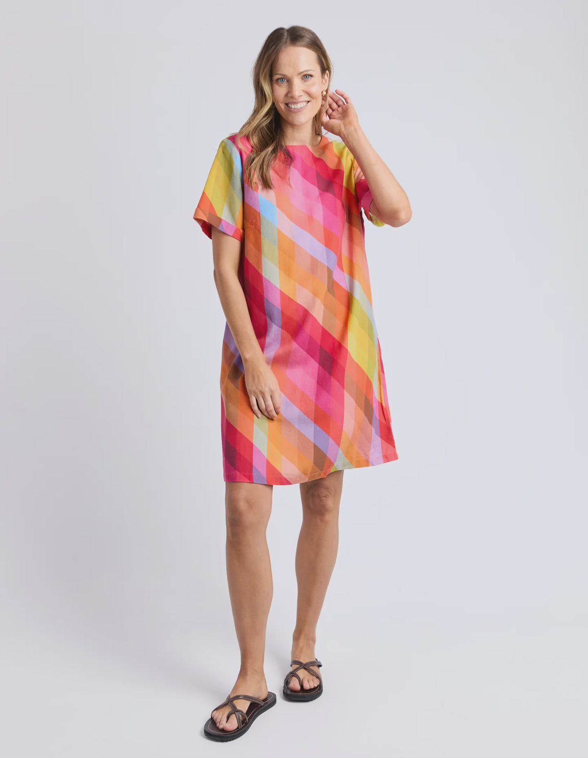 Rena Dress- Rena Striped Print