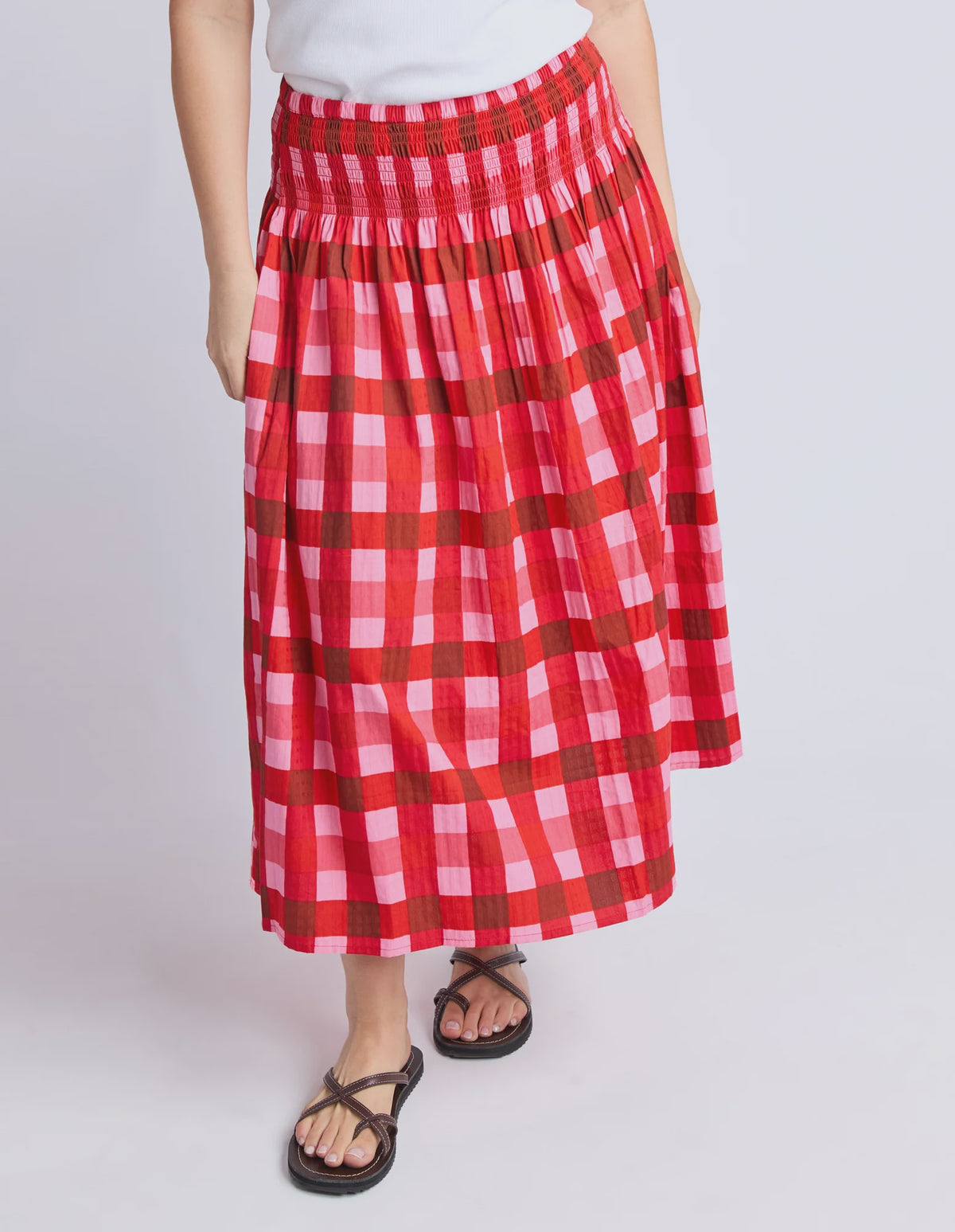 Edin Skirt- Poppy Check