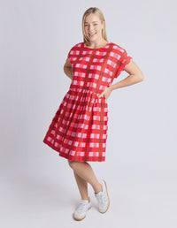 Edin Short Sleeve Dress- Poppy