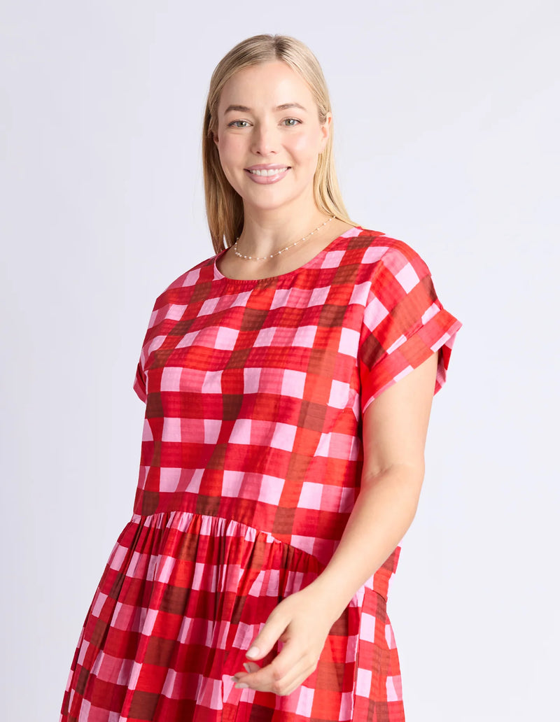 Edin Short Sleeve Dress- Poppy