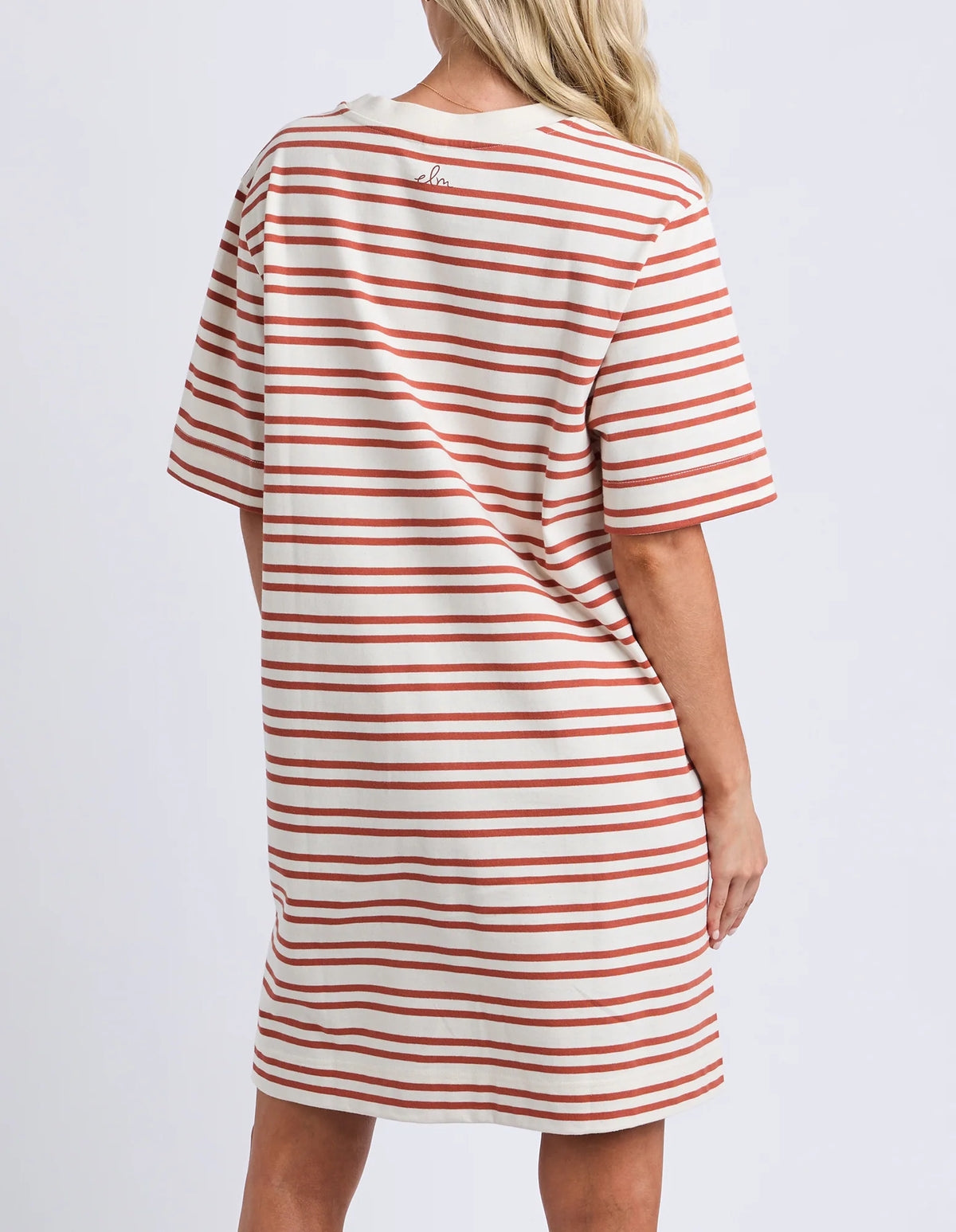 Rouge Tee Dress - Mars and Tan Stripe