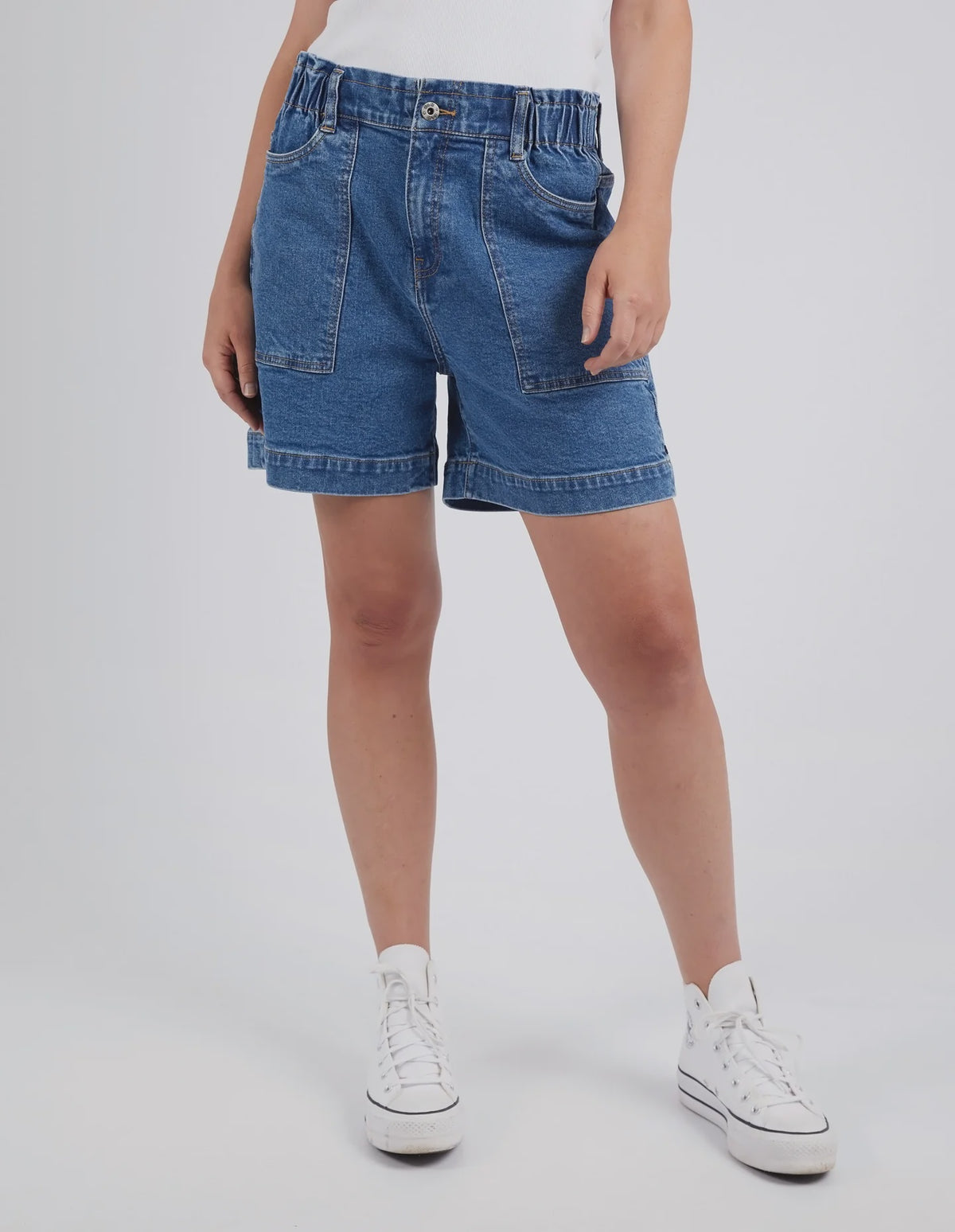Atlas Denim Short- Dark Blue Wash