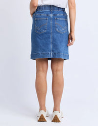 Atlas Denim Skirt - Dark Wash