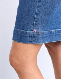 Atlas Denim Skirt - Dark Wash