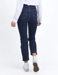 Ada Straight Leg Jean- Saphire Super Dark Wash