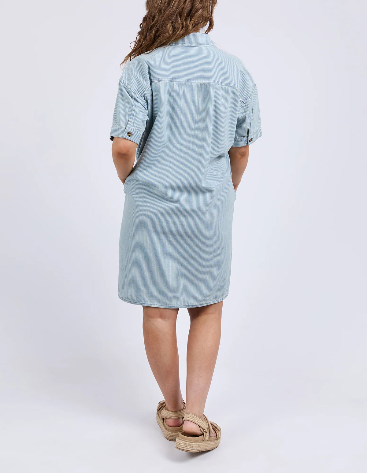 Jenna Stripe Denim Dress