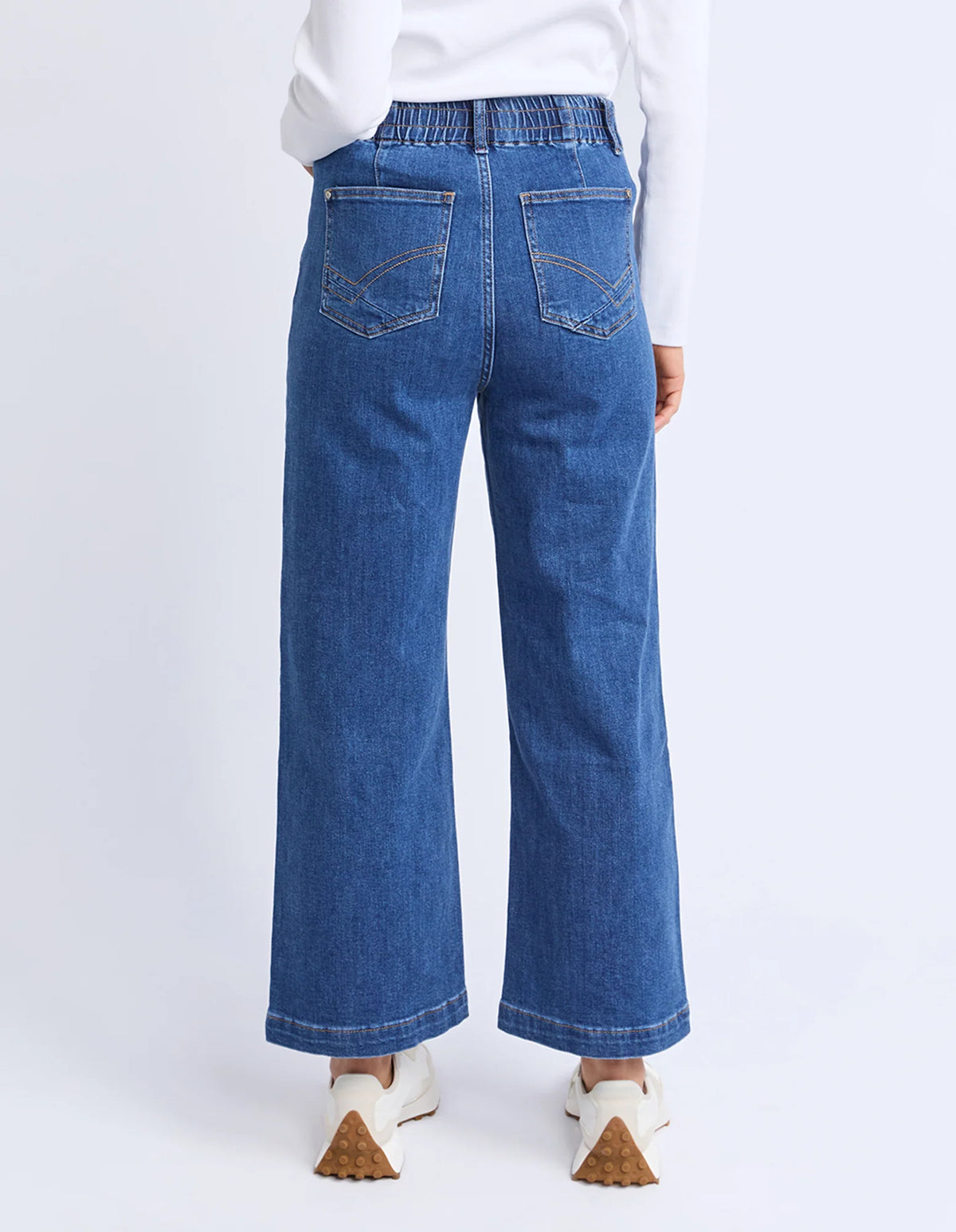 Alyssa Front Pocket Jean- Mid Blue Wash
