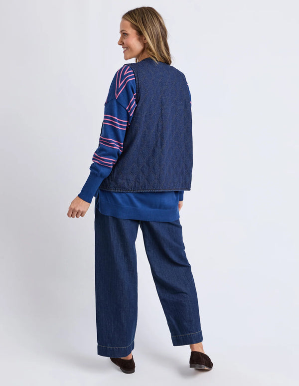 Polly Quilted Denim Vest