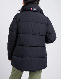 Longline Puffer Jacket / Black