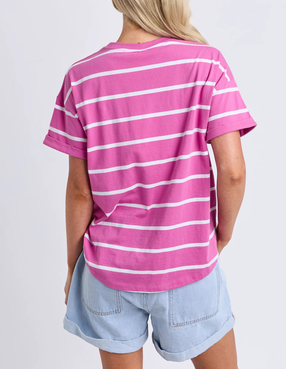 Hallis Stripe Tee - Pink