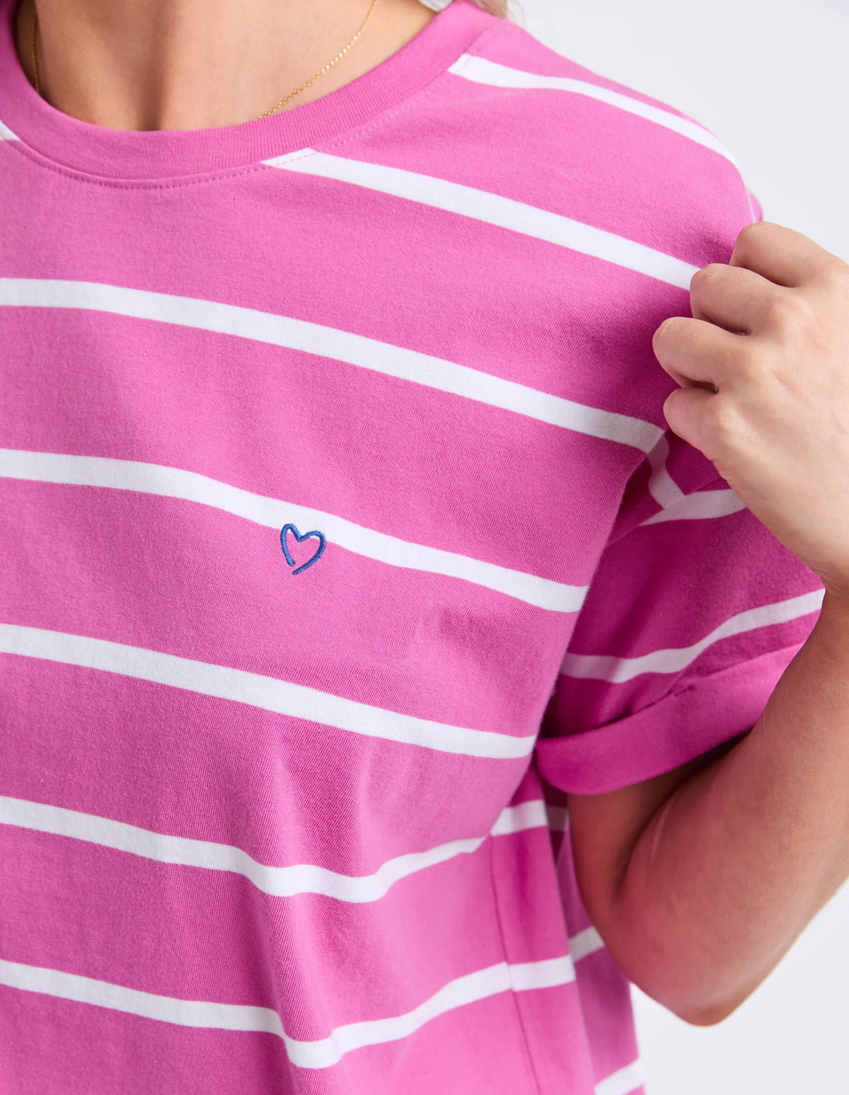Hallis Stripe Tee - Pink