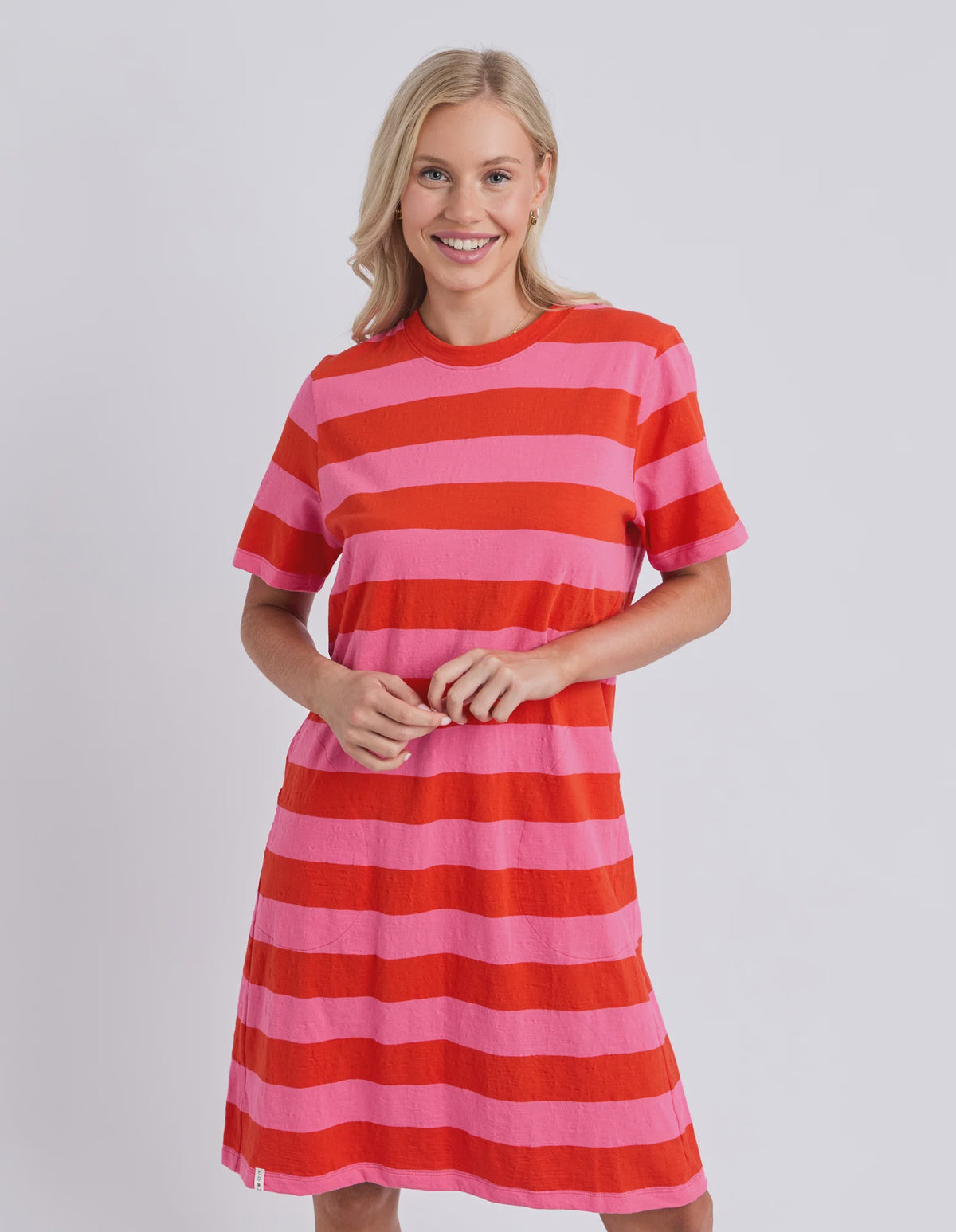 Spritz Stripe Dress - Tang/Pink Lemonade Stripe