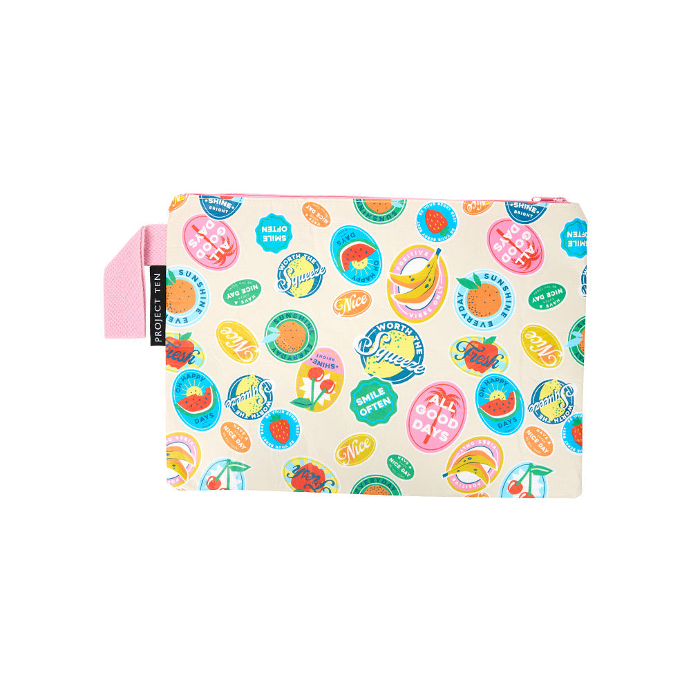 Fruit Stickers Zip Pouch