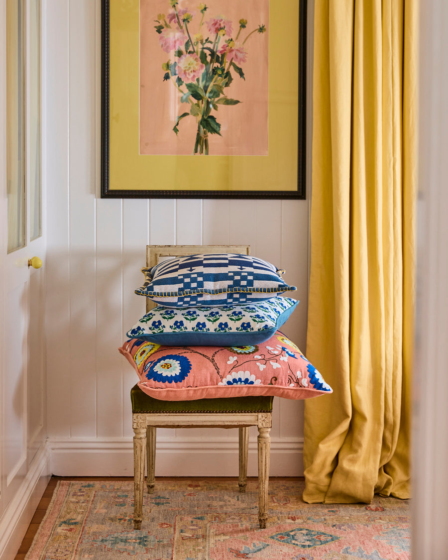 Kip&Co x Anna Spiro Isabelle Sunset Embroidered Cushion