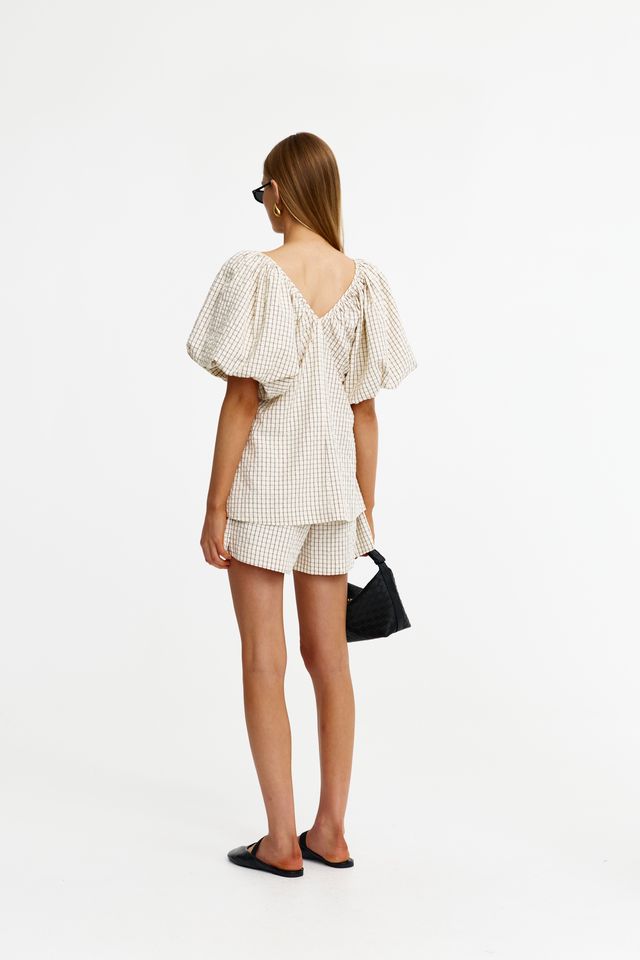Laney Short - Rhinestone Gingham