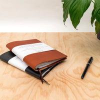 A5 Leather Jacket Notebook Black