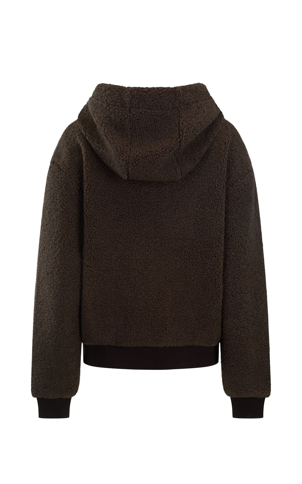 Sherpa Hooded Jacket - Dark Chocolate