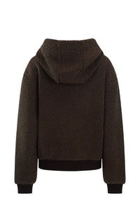 Sherpa Hooded Jacket - Dark Chocolate