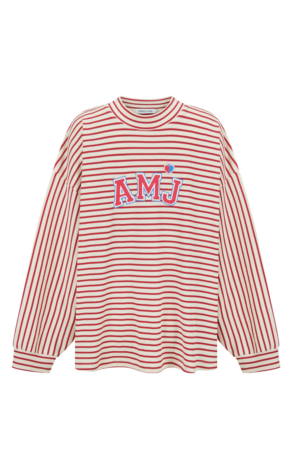 AMJ Waffle Long Sleeve Top Red Alert