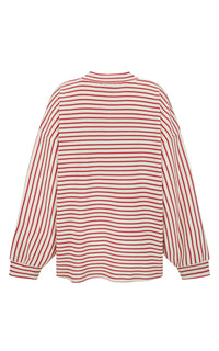 AMJ Waffle Long Sleeve Top Red Alert