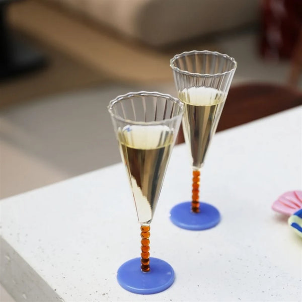 Flute Perle Amber - set of 2