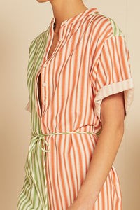 Pool Midi Dress - Mint/Coral